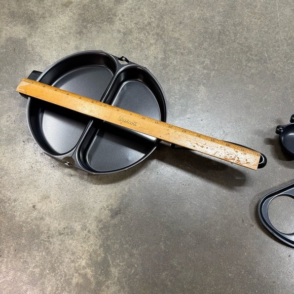 Nonstick Double Sided Folding Frying Pan Egg Poacher Skillet 3 Cup Cookers - Picture 9 of 10